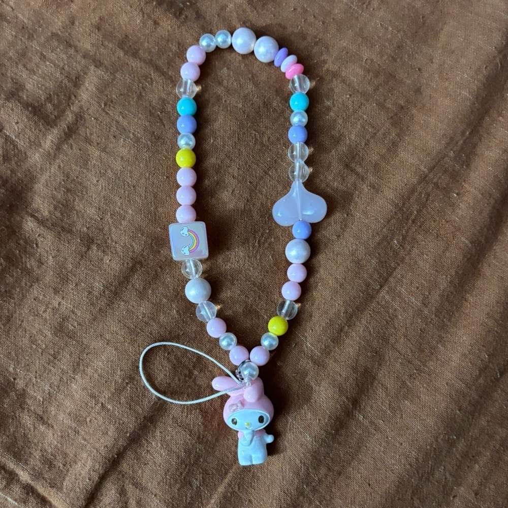 My Melody Sanrio Phone Wristlet, Water Bottle Wristlet, Bag Clip, Beaded Lanyard - Picture 6 of 6